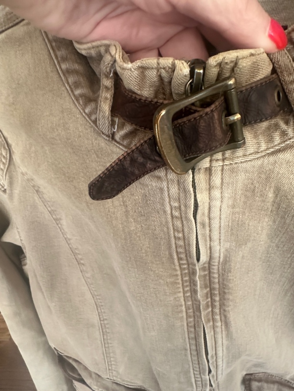 Lauren Jeans Co. Ralph Lauren Tan Denim Jacket 22W - Picture 3 of 6